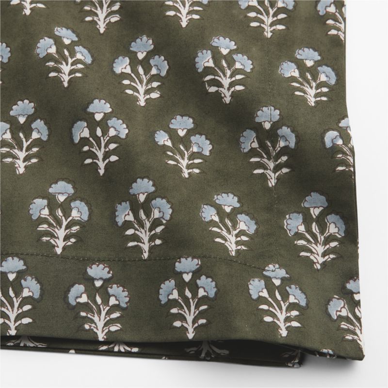 Green Block Print Cotton Dinner Napkin, Set of 4 - image 2 of 3