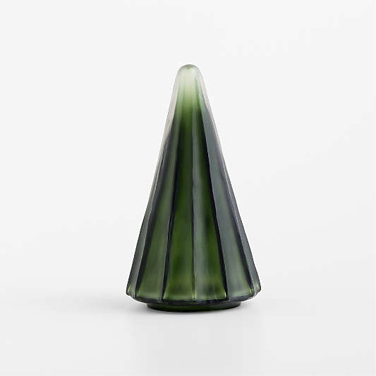 Green Glass Christmas Tree, Small 7"