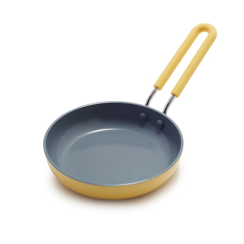 GreenPan Sunflower Yellow Ceramic Non-Stick Mini Egg Pan + Reviews