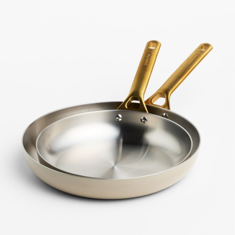 GreenPan™ Reserve Pro Macadamia Stainless Steel 10" and 12" Fry Pan Set - image 8 of 10