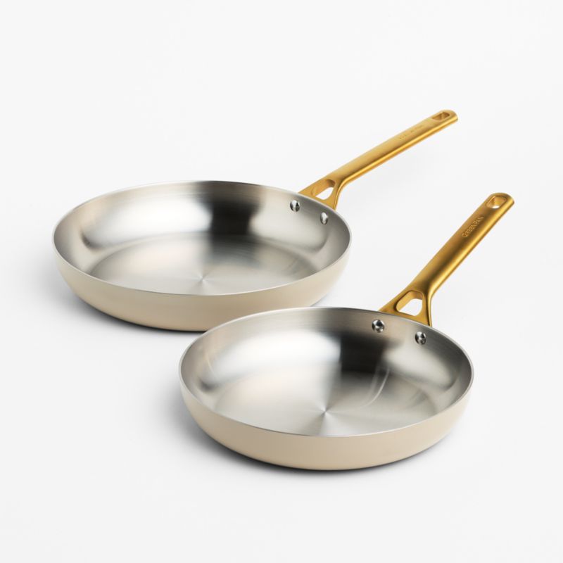 GreenPan™ Reserve Pro Macadamia Stainless Steel 10" and 12" Fry Pan Set - image 1 of 10