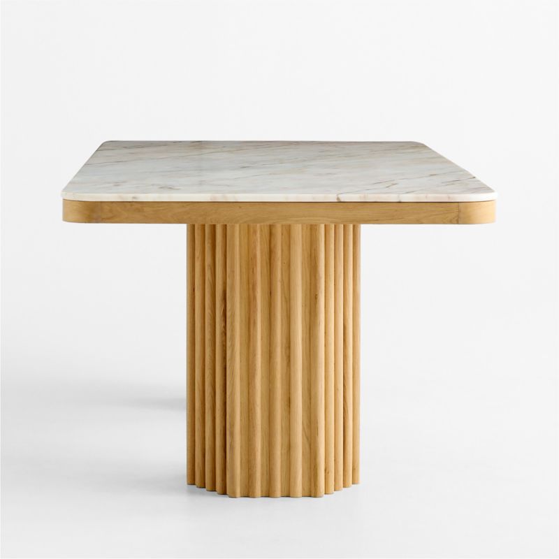 Monte Carlo 96" Arabescato Marble and Oak Wood Dining Table by Venus Williams - image 2 of 5
