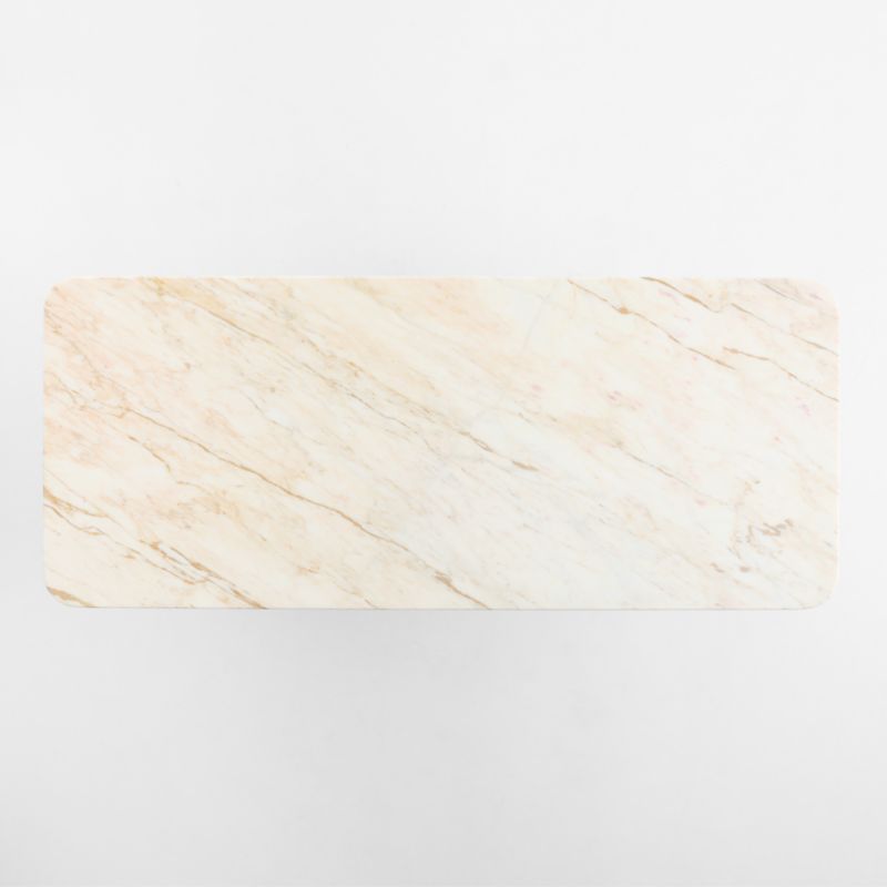 Monte Carlo 96" Arabescato Marble and Oak Wood Dining Table by Venus Williams - image 3 of 5