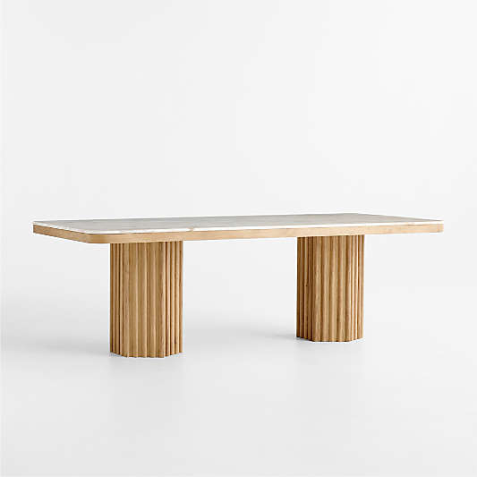 Monte Carlo 96" Marble and Oak Wood Dining Table by Venus Williams