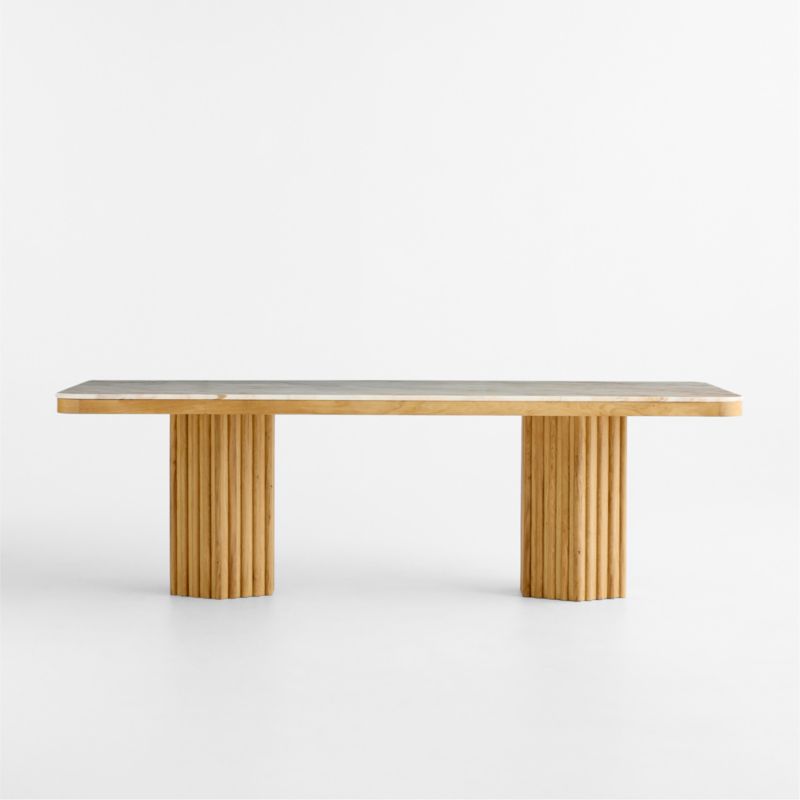 Monte Carlo 96" Arabescato Marble and Oak Wood Dining Table by Venus Williams - image 1 of 5