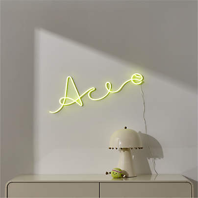 Ace Neon Kids Wall Light by Venus Williams
