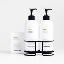 Geranium + Bergamot Hand Soap, Lotion and Candle Gift Set with Matte Black Caddy + Reviews | Crate & Barrel