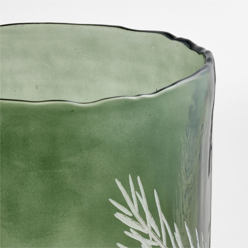 Green Etched Pine Large Hurricane - image 3 of 4
