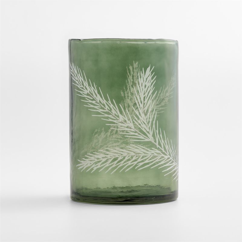 Green Etched Pine Large Hurricane - image 2 of 4