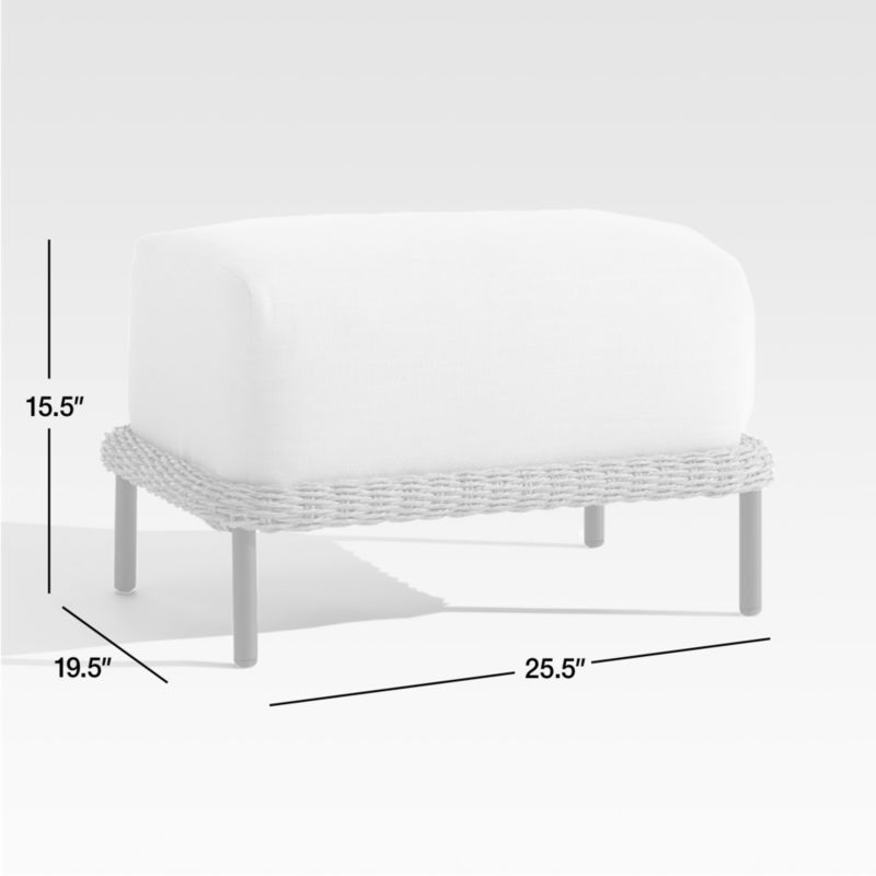 View Grotta Outdoor Wicker Ottoman - image 3 of 5