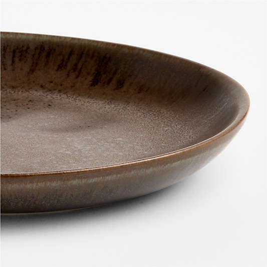 Grove Espresso Brown Stoneware Appetizer Plate