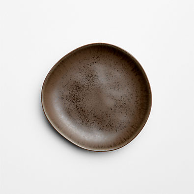 View Grove Espresso Brown Stoneware Appetizer Plate details