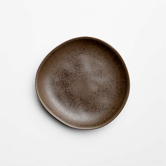 Grove Espresso Brown Stoneware Appetizer Plate