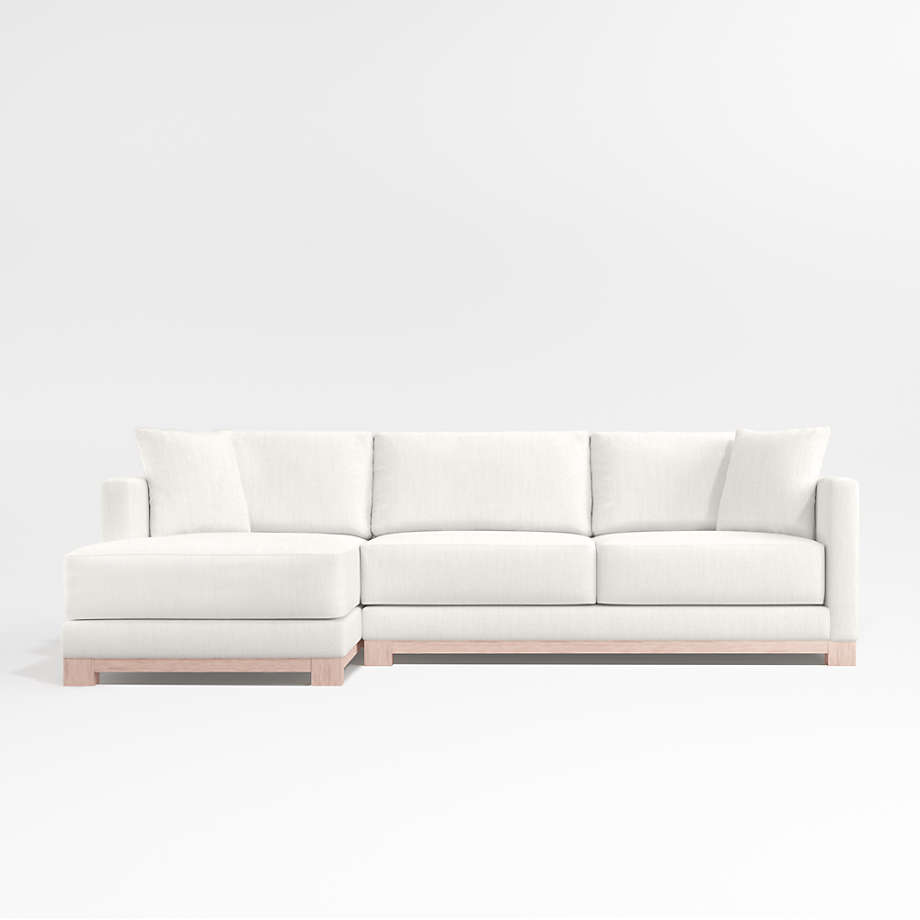 Gather Wood Base 2Piece Sectional Sofa + Reviews Crate & Barrel