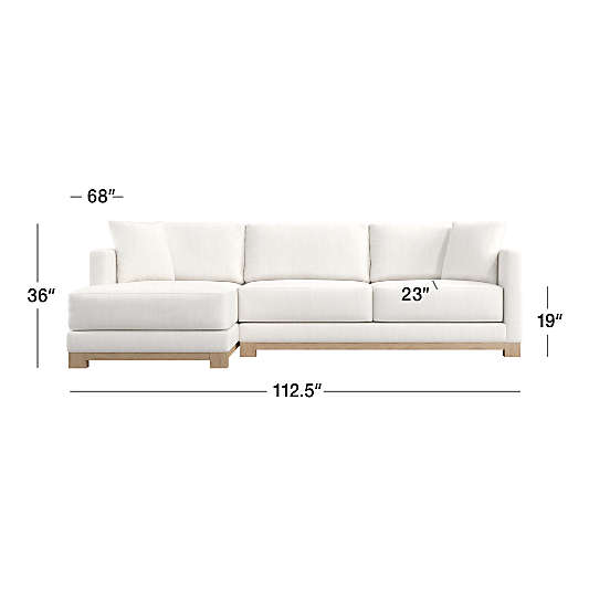 Gather Wood Base 2-Piece Sectional Sofa