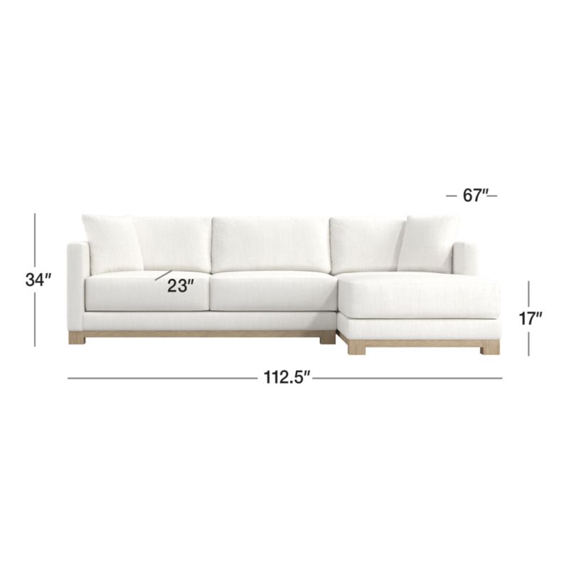 View Gather Wood Base 2-Piece Sectional Sofa - image 2 of 10