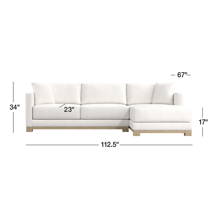 View Gather Wood Base 2-Piece Sectional - image 4 of 12