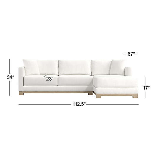 Gather Wood Base 2-Piece Sectional Sofa