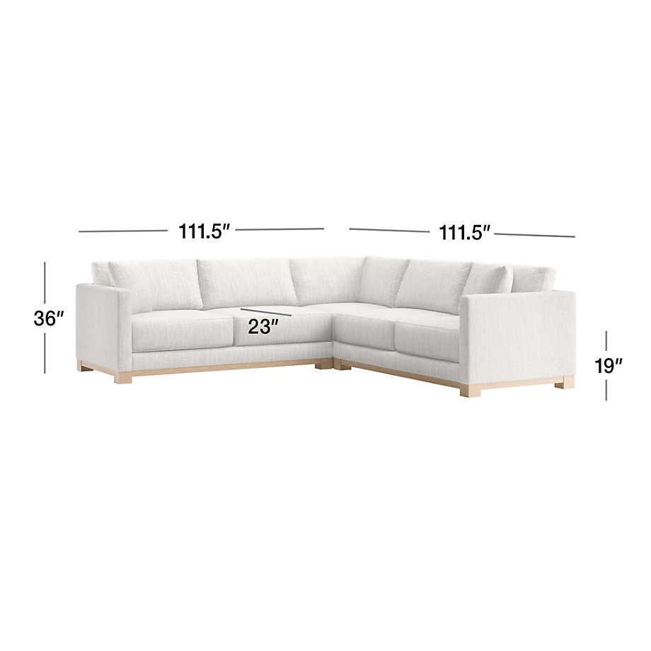 View Gather Wood Base 3-Piece L-Shaped Sectional - image 4 of 13