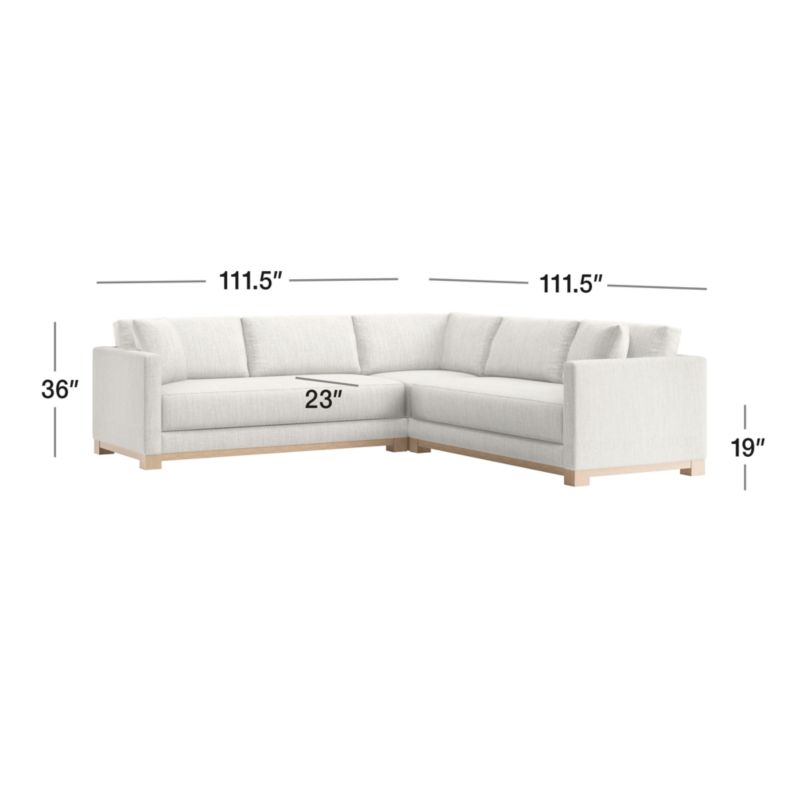 View Gather Wood Base 3-Piece L-Shaped Sectional Sofa - image 3 of 11