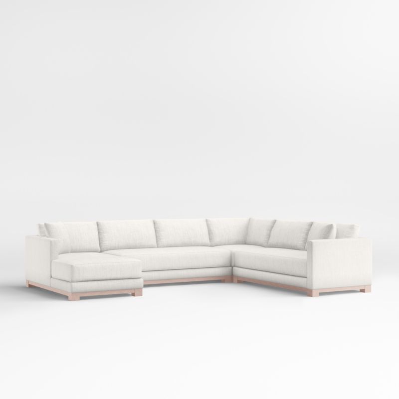 Gather Wood Base Bench 4-Piece U-Shaped Sectional Sofa - image 0 of 9