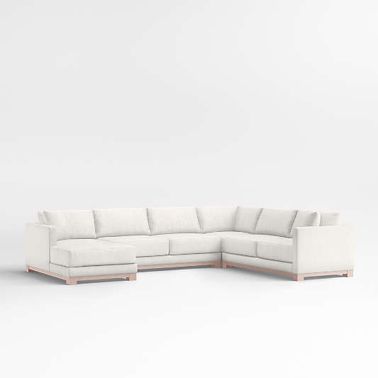 Gather Wood Base 4-Piece U-Shaped Sectional Sofa