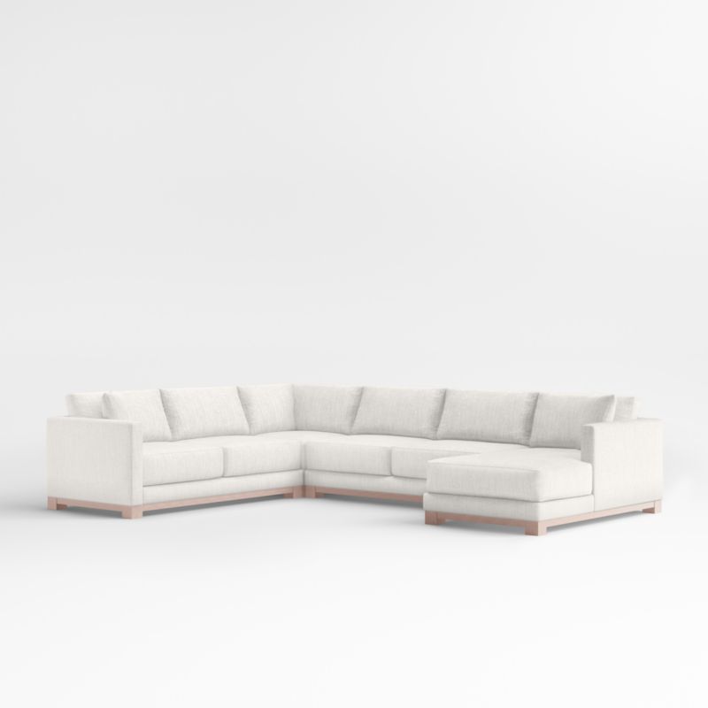 Gather Wood Base 4-Piece U-Shaped Sectional Sofa - image 0 of 12