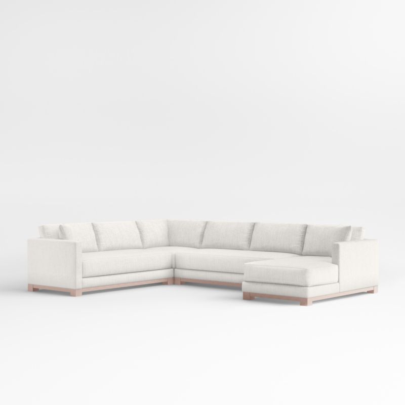 Gather Wood Base Bench 4-Piece U-Shaped Sectional Sofa - image 0 of 11