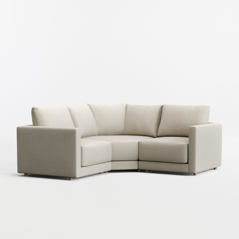 Gather 3-Piece L-Shaped Small Space Wedge Sectional Sofa - image 0 of 13