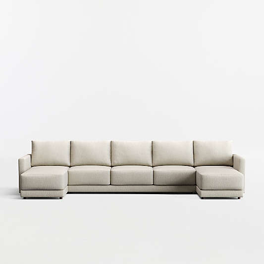 Gather 3-Piece U-Shaped Sectional Sofa with Double Chaise Lounge