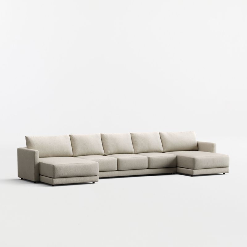 Gather 3-Piece U-Shaped Sectional Sofa with Double Extra Wide Chaise Lounge - image 5 of 7