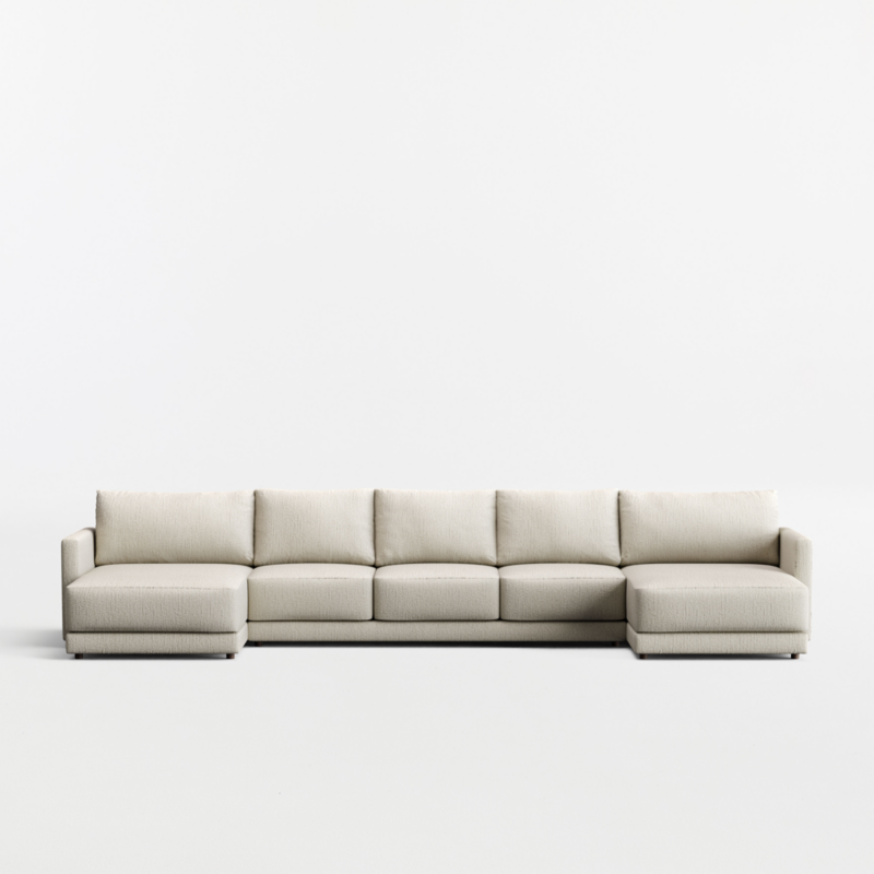 Gather 3-Piece U-Shaped Sectional Sofa with Double Extra Wide Chaise Lounge - image 0 of 8
