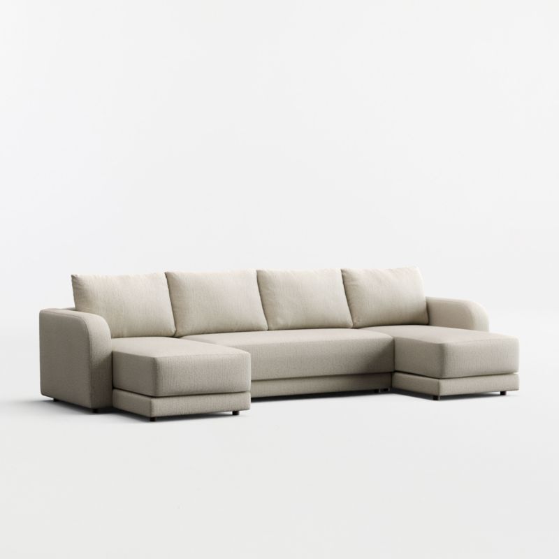 Gather 3-Piece U-Shaped Bench Sectional Sofa with Double Chaise Lounge - image 10 of 13