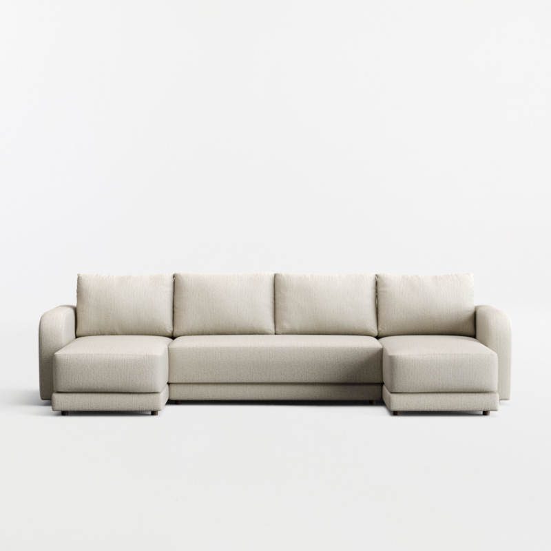 Gather 3-Piece U-Shaped Bench Sectional Sofa with Double Chaise Lounge - image 0 of 13