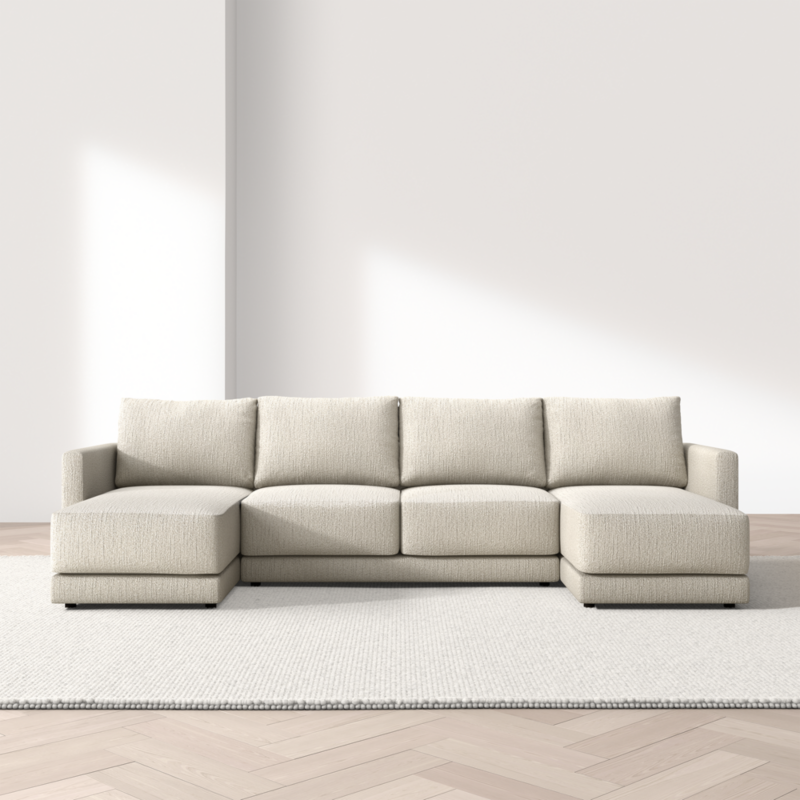 Gather 3-Piece U-Shaped Sectional Sofa with Double Chaise Lounge - image 3 of 13