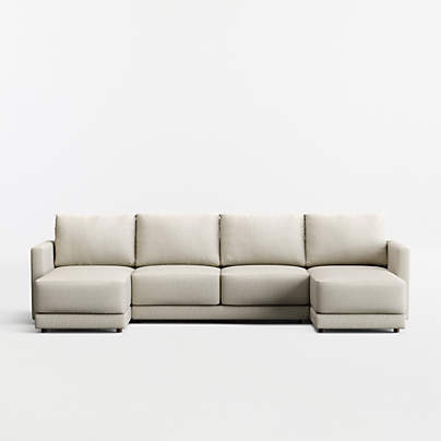 Gather 3-Piece U-Shaped Sectional Sofa with Double Chaise Lounge