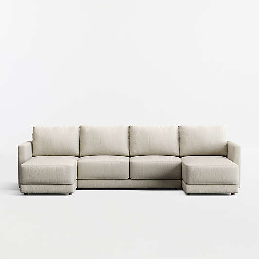 Gather 3-Piece U-Shaped Sectional Sofa with Double Chaise Lounge