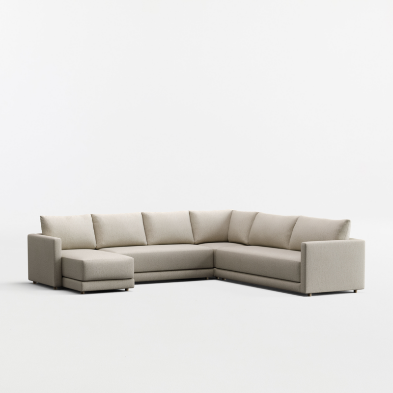 Gather 4-Piece L-Shaped Bench Sectional Sofa with Chaise Lounge - image 0 of 13