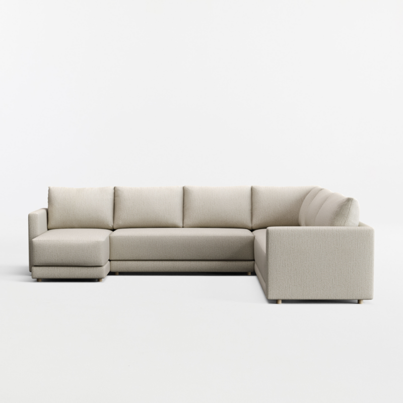 Gather 4-Piece L-Shaped Bench Sectional Sofa with Chaise Lounge - image 12 of 13