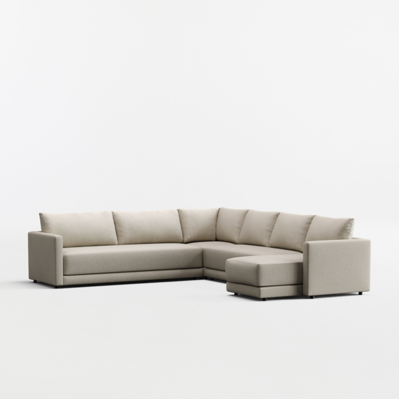 Gather 4-Piece L-Shaped Bench Sectional Sofa with Chaise Lounge - image 0 of 13