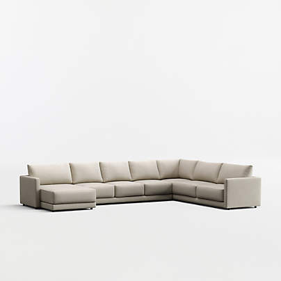 Gather 4-Piece L-Shaped Sectional Sofa with Extra Wide Chaise Lounge