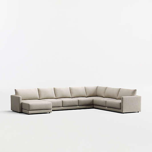 Gather 4-Piece L-Shaped Sectional Sofa with Extra Wide Chaise Lounge