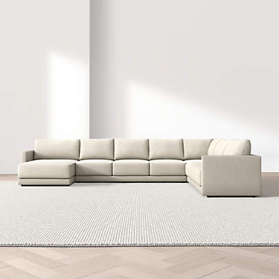 Gather 4-Piece L-Shaped Sectional Sofa with Extra Wide Chaise Lounge