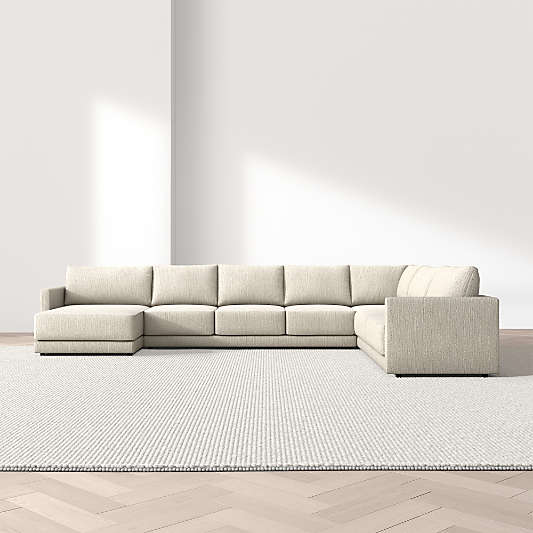 Gather 4-Piece L-Shaped Sectional Sofa with Extra Wide Chaise Lounge