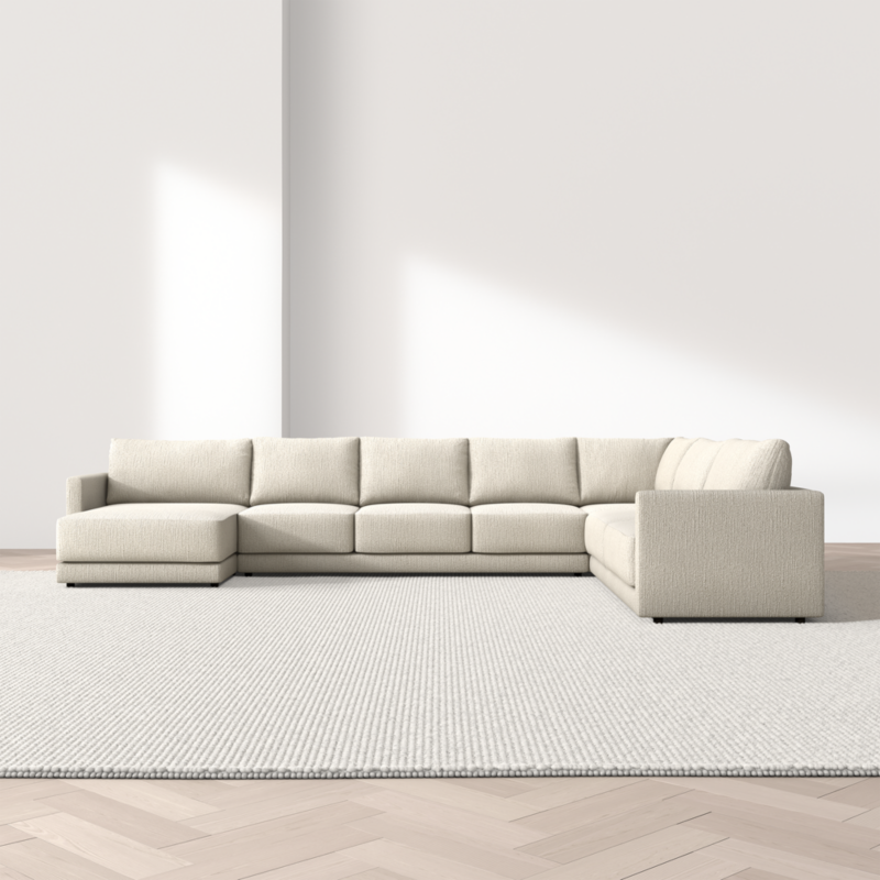 Gather 4-Piece L-Shaped Sectional Sofa with Extra Wide Chaise Lounge - image 0 of 8
