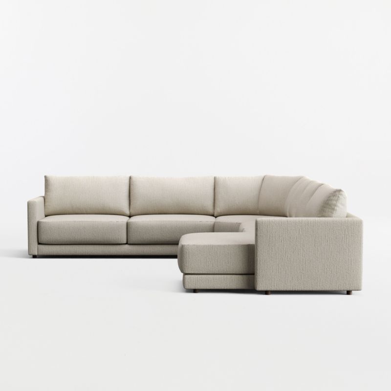 Gather 4-Piece L-Shaped Wedge Sectional Sofa with Extra Wide Chaise Lounge - image 6 of 8