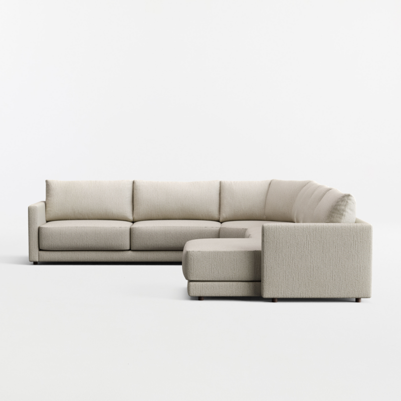 Gather 4-Piece L-Shaped Wedge Sectional Sofa with Extra Wide Chaise Lounge - image 10 of 10