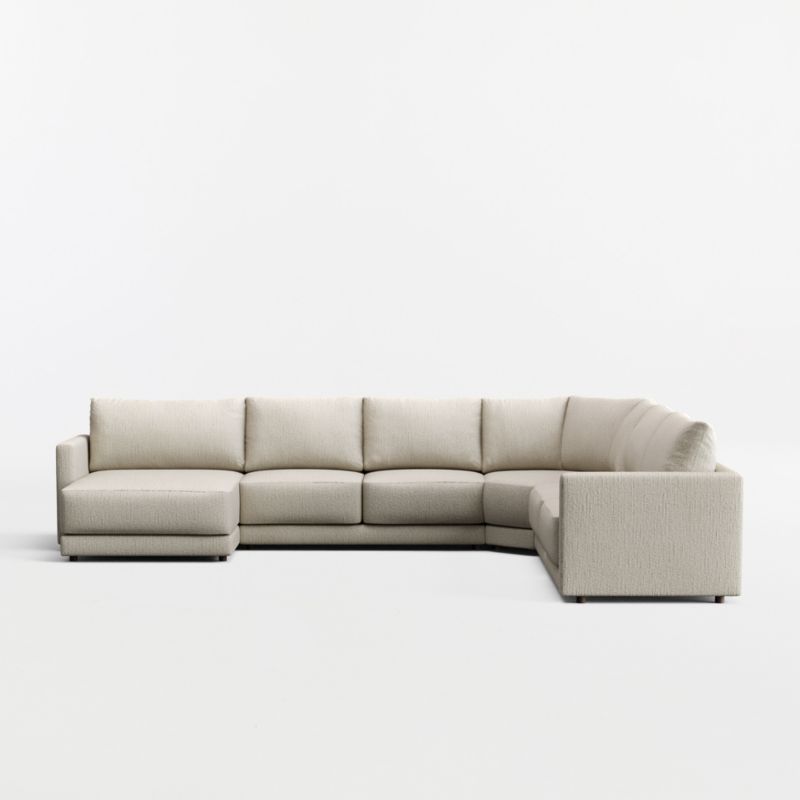 Gather 4-Piece L-Shaped Wedge Sectional Sofa with Extra Wide Chaise Lounge - image 5 of 7
