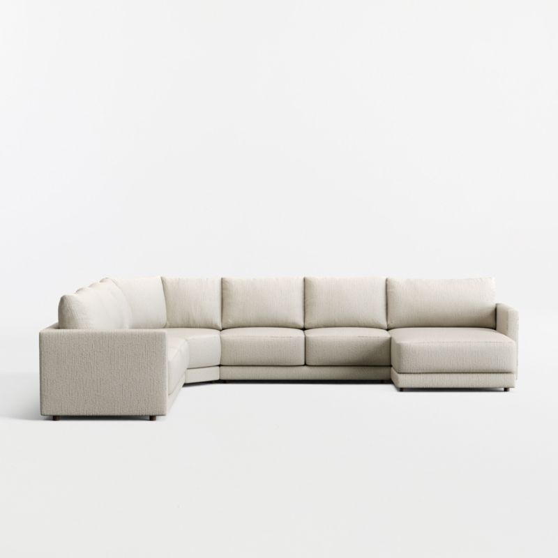 Gather 4-Piece L-Shaped Wedge Sectional Sofa with Extra Wide Chaise Lounge - image 5 of 8