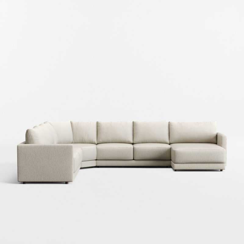 Gather 4-Piece L-Shaped Wedge Sectional Sofa with Extra Wide Chaise Lounge - image 9 of 10